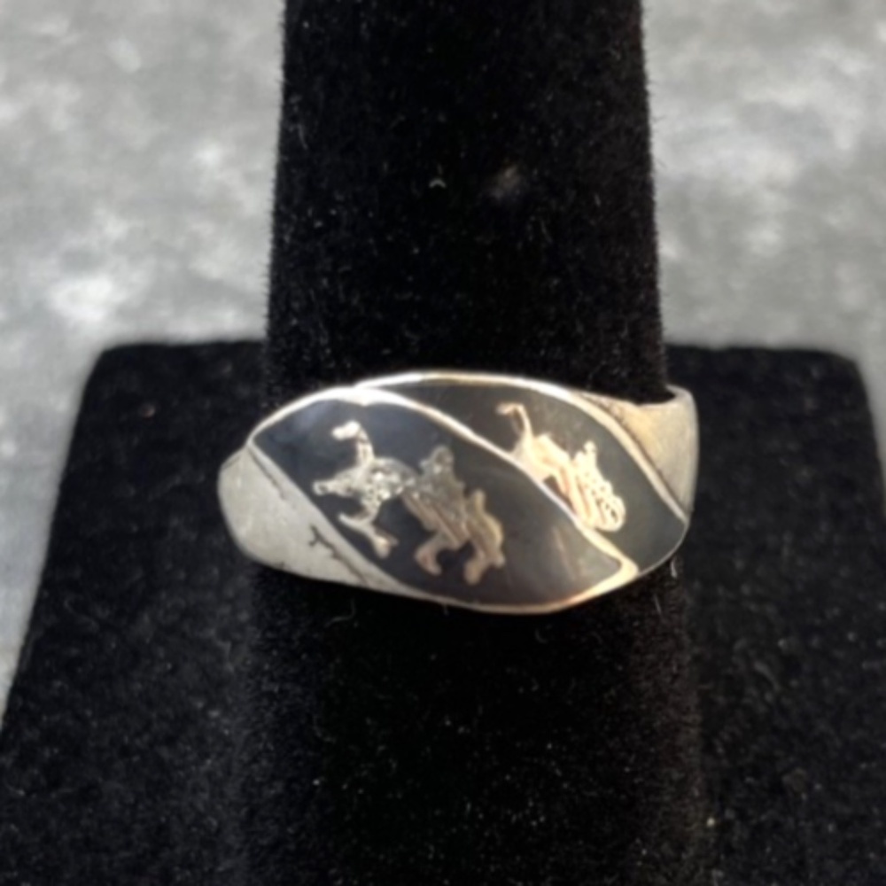 Siam Silver Bypass/Twist Ring Size 5.5